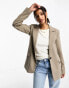 Pull&Bear oversized blazer in taupe brown Коричневый, M - EU 38 - фото #1