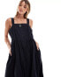 Levi's Cici midi sleeveless cotton dress in black Черный, XS - фото #3