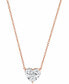 ფოტო #5 პროდუქტის Certified Lab Grown Diamond Heart-Cut Solitaire 18" Pendant Necklace (3 ct. t.w.) in 14k Gold
