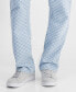 Фото #3 товара Men's Baggy Fit Check Pattern Denim Jeans