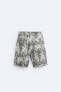 Abstract print bermuda shorts