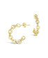 ფოტო #1 პროდუქტის Women's Delicate Chain 14K Gold Plated Hoop Earrings