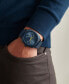 Фото #4 товара Часы и аксессуары Ted Baker London Мужские Caine Голубой кожаный ремешок 42 мм