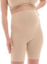 Фото #6 товара Heart Mother Maternity Slip-Overbelly Briefs with Long Leg, Seamless Support, Over belly Shorts, Beige/Black, Pack of 1 and 2 - 5500