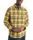 Фото #1 товара Men's Double Pocket Plaid Flannel Shirts