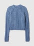 Cable-Knit Cropped Sweater