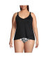 Plus Size DDD-Cup Chlorine Resistant Tulip Hem Tankini Swimsuit Top