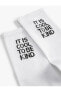 Фото #11 товара Носки Koton Embroidered Slogan Shimmer