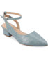 ფოტო #1 პროდუქტის Women's Keefa Wide Width Ankle Strap Flats