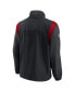 ფოტო #2 პროდუქტის Men's Black, Scarlet San Francisco 49ers Sideline Woven Logo Full-Zip Jacket