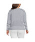 ფოტო #2 პროდუქტის Plus Size Relaxed Supima Cotton Long Sleeve Crew Neck T-Shirt