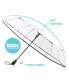 3-Section Auto-Open Clear Umbrella