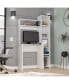 Aramis Desk, Five Shelves, Two Superior Shelves, White