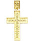 Фото #4 товара Men's Diamond Textured Cross Pendant (1/4 ct. t.w.) in 10k gold