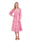 Women's Odette Maxi Dress Rose Ikat
