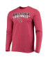 ფოტო #2 პროდუქტის Men's Black, Cardinal Arizona Cardinals Meter Long Sleeve T-shirt and Pants Sleep Set