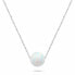 Фото #1 товара Charming silver necklace with opal NCL102W