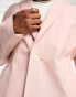 Фото #2 товара ASOS DESIGN skinny linen mix suit jacket in pink