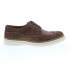 Фото #1 товара Bruno Magli Salento Raffia BM2SLNC12 Mens Brown Oxfords Wingtip & Brogue Shoes 8