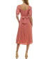 ფოტო #7 პროდუქტის Juniors' Crochet-Trim Tie-Back Midi Dress