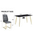 Фото #2 товара Modern Glass Table and PU Leather Chair Set