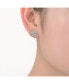 ფოტო #3 პროდუქტის Ga Cubic Zirconia Pave Square Shape Stud Earrings