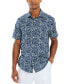 Фото #1 товара Men's Palm Print Short-Sleeve Button-Up Shirt