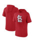 Фото #1 товара Men's Red St. Louis Cardinals Short Sleeve Hoodie T-shirt