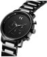 ფოტო #2 პროდუქტის Men's Chrono Ceramic Black Bracelet Watch, 45mm