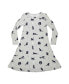 ფოტო #1 პროდუქტის Toddler| Child Girls Black Cat Long Sleeve Dress