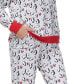 Фото #4 товара Women's Printed Crew Neck Long Sleeve Top with Jogger 2 Pc Pajama Set