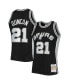 Men's Tim Duncan Black San Antonio Spurs 1998-99 Hardwood Classics 75th Anniversary Diamond Swingman Jersey