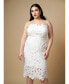 ფოტო #3 პროდუქტის Plus Size Wisteria Lace Midi Bodycon Dress