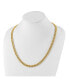 Polished Yellow IP-plated 8mm Curb Chain Necklace