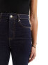 River Island high rise flared jeans in mid-blue