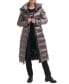 Karl Lagerfeld Womens Shine Hooded Belted Puffer Coat