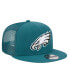 Фото #2 товара Men's Midnight Green Philadelphia Eagles Main Trucker 9FIFTY Snapback Hat