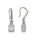 ფოტო #1 პროდუქტის Suzy Levian Sterling Silver Cubic Zirconia Asscher-cut Dangle Earrings