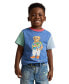 ფოტო #1 პროდუქტის Toddler and Little Boys Polo Bear Color-Blocked Cotton T-shirt