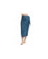 Women's Printed Stripe Long Sarong Skirt Swim Cover Up