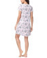 ფოტო #2 პროდუქტის Women's Short sleeve Combo Sleepshirt Nightgown