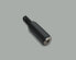 BKL Electronic 1108002 - 2.5mm - Black - Metallic - Female - Straight - Brass - PVC - Polyoxymethylene (POM) - Nickel