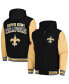 ფოტო #1 პროდუქტის Men's Black, Gold New Orleans Saints Player Option Full-Zip Hoodie Jacket
