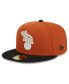 Фото #2 товара Men's Orange, Black Oakland Athletics 59FIFTY Fitted Hat