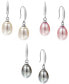 ფოტო #1 პროდუქტის Cultured Freshwater Pearl Earring Set in Sterling Silver (7-1/2mm)