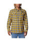 ფოტო #1 პროდუქტის Men's Gold West Virginia Mountaineers Flare Gun Flannel Long Sleeve Shirt