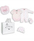 ფოტო #1 პროდუქტის Baby Girls Bow Layette Gift in Mesh Bag, 5 Piece Set