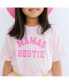 ფოტო #3 პროდუქტის Little and Big Girls Mama's Bestie Short Sleeve T-Shirt