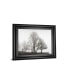 Фото #2 товара Картина с туманным лесом и закатом Classy Art "Туман и деревья на заре", панно с рамкой, 22" х 26"