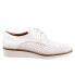 Фото #1 товара Softwalk Willis S1811-100 Womens White Narrow Leather Oxford Flats Shoes